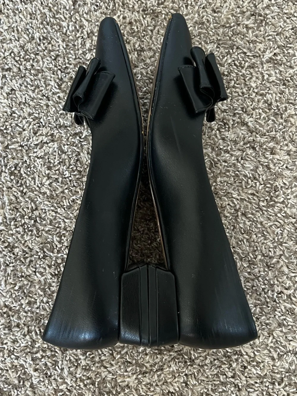 Journee Collection Black Pointed Toe Bow Flats Size 8